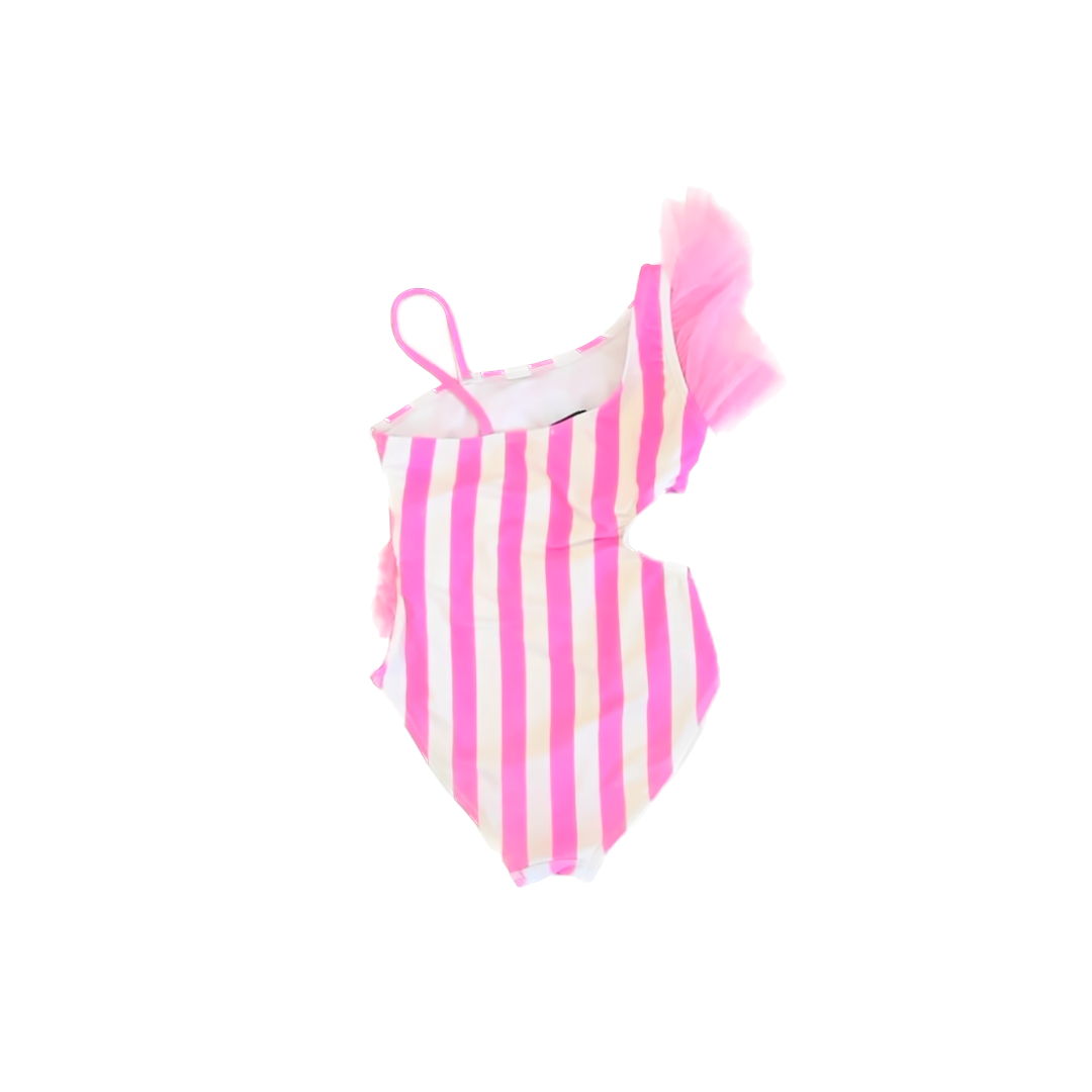 Flapdoodles Girls Pink Flamingo 1-piece Swimsuit Size: 6x Years Pink Flamingo