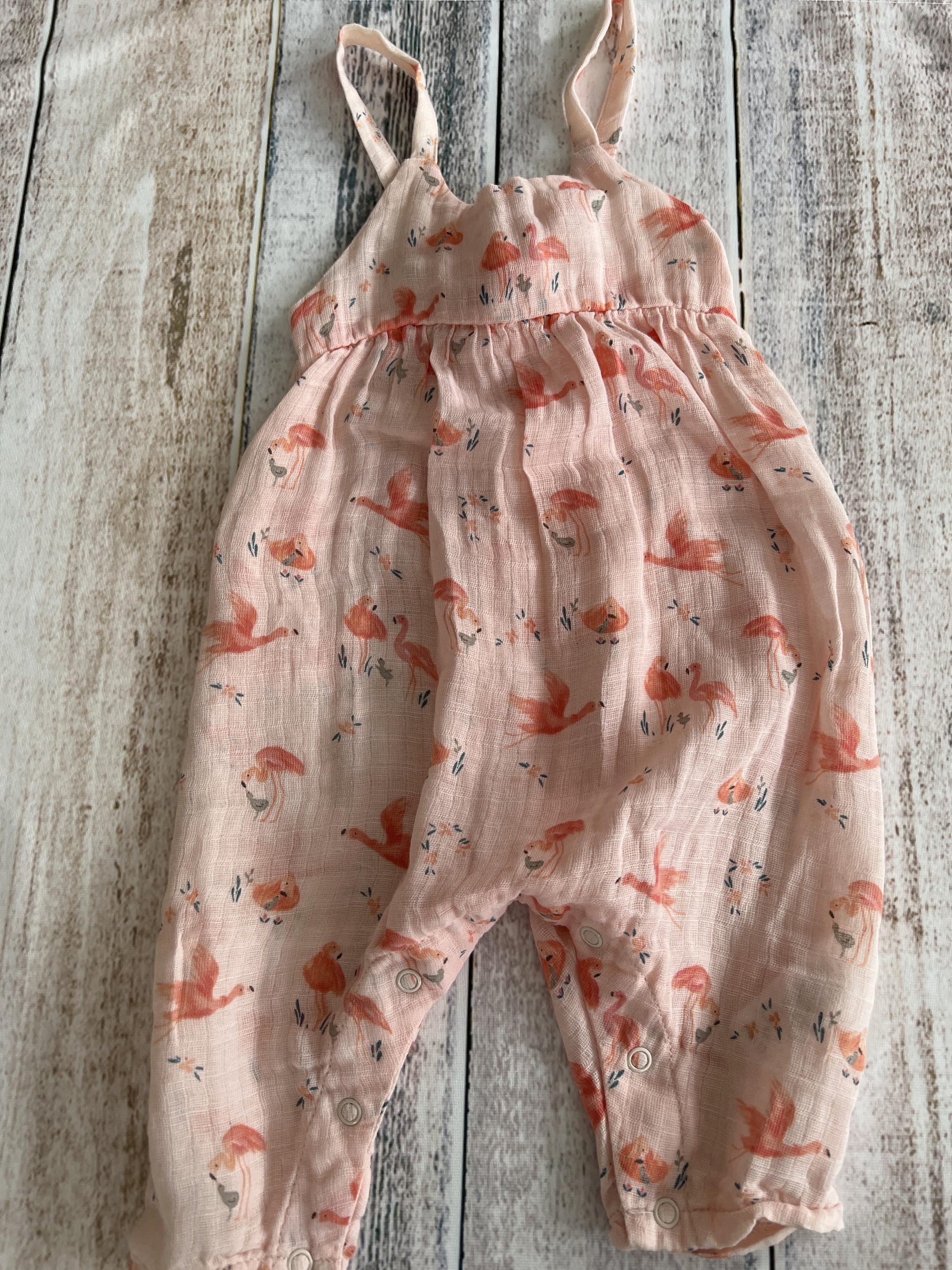 Angel Dear Girls pink | Flamingos Romper Size: 6-12 months pink | Flamingos