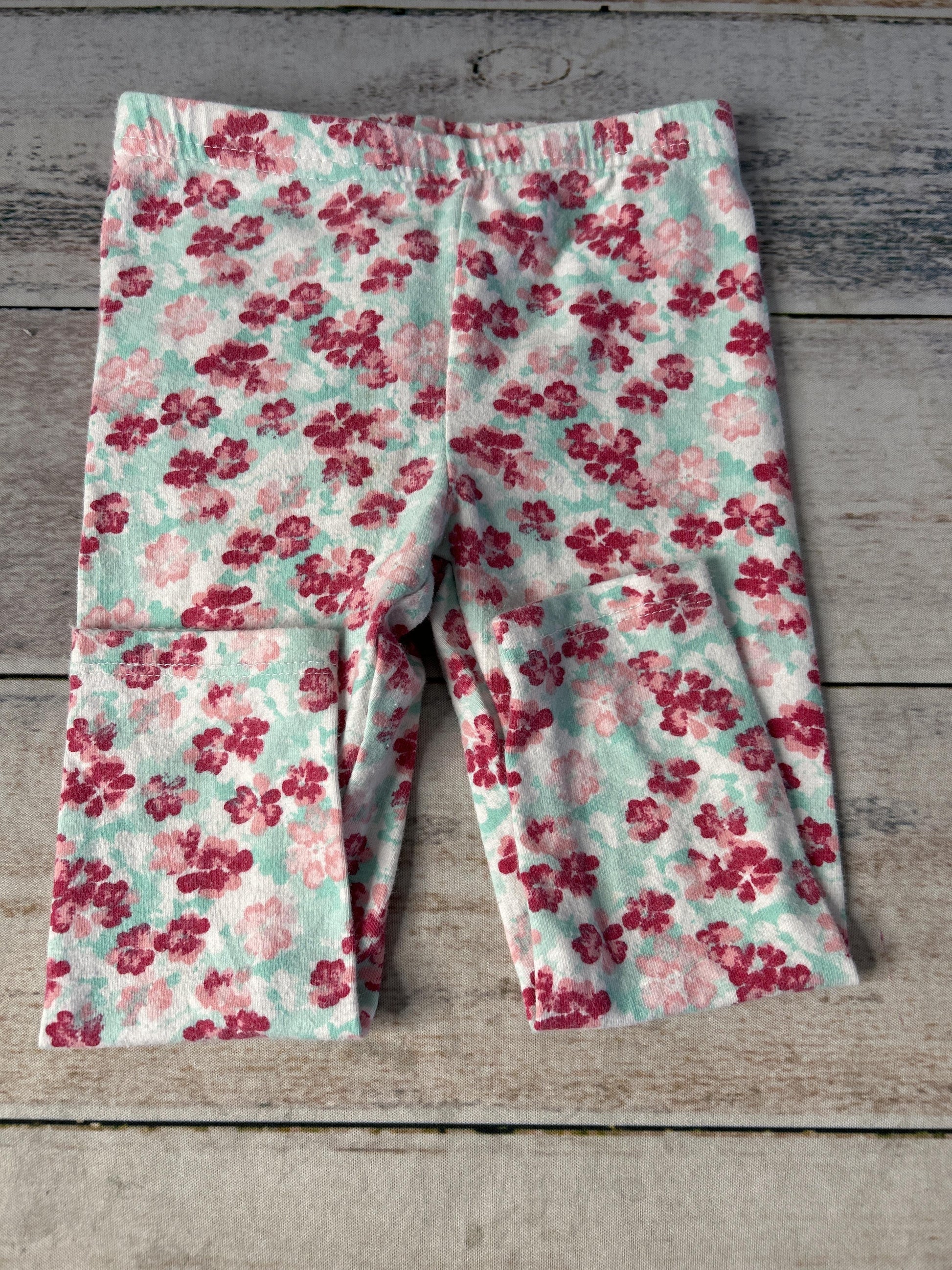 Girls Pink floral | Blue Pants Size: 12-18 months Pink floral | Blue