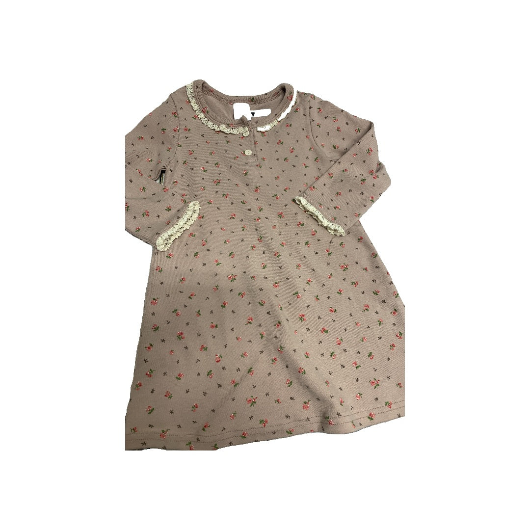 Oott Bebe Girls Pink floral | Blush Pajamas Size: 3T Pink floral | Blush