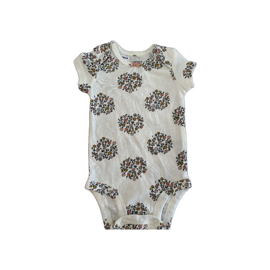 Carters Girls Pink floral | cream Onesie Size: 3 months Pink floral | cream