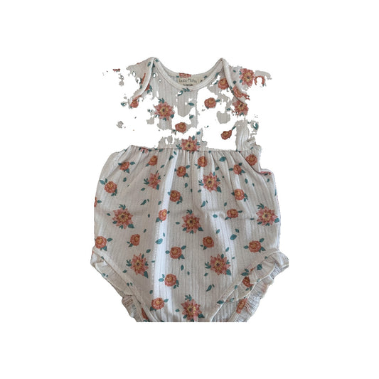 Louise Misha Girls Pink floral | cream Romper Size: 18 months Pink floral | cream
