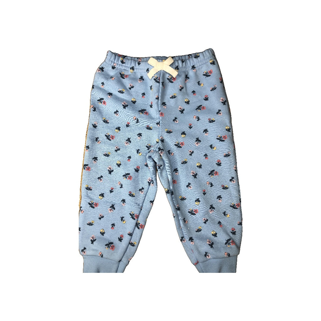 Carters Girls Pink floral | Light Blue Pants Size: 9 months Pink floral | Light Blue