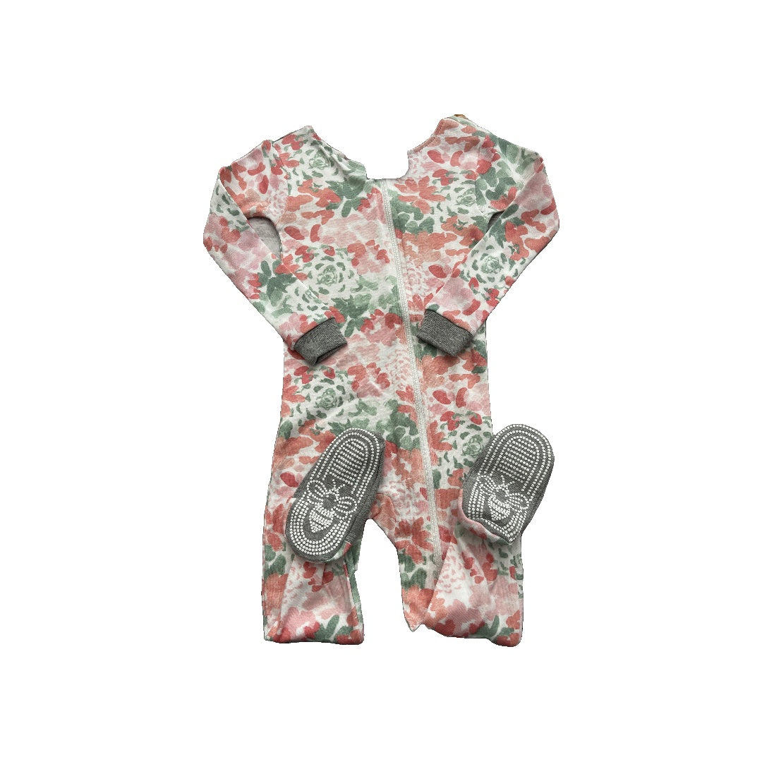 Burt's Bees Girls Pink floral | light green | White Pajamas Size: 18 months Pink floral | light green | White