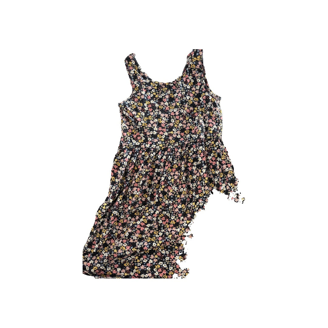 H&M Girls Pink floral | Navy Blue Dress Size: 7 Pink floral | Navy Blue