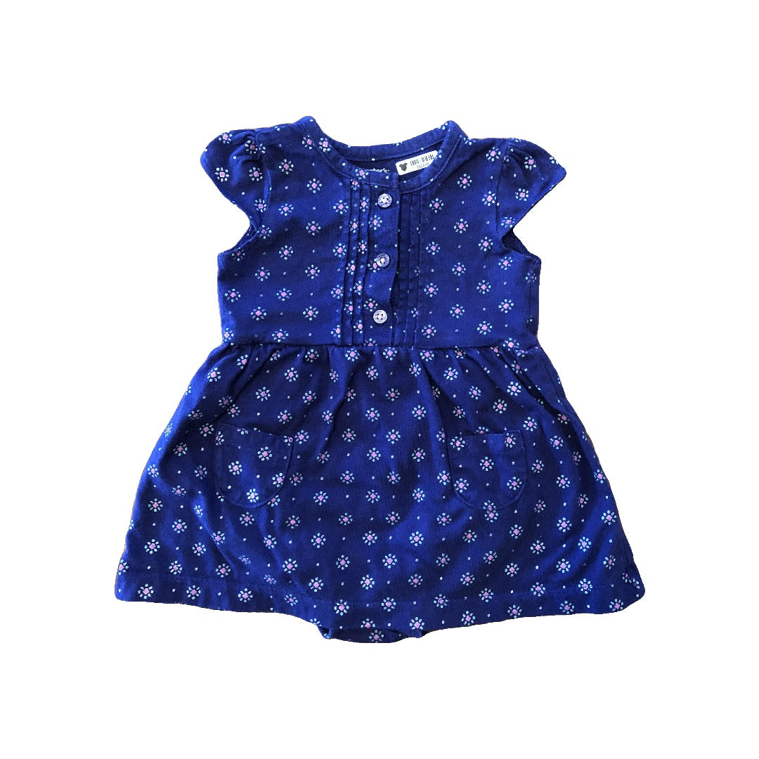 Carters Girls Pink floral | Navy Blue Dress Size: 9 months Pink floral | Navy Blue