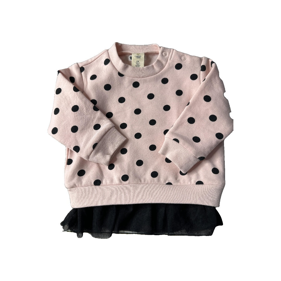 Tucker + Tate Girls Pink floral | pink | Black Sweater Size: 3-6 months Pink floral | pink | Black