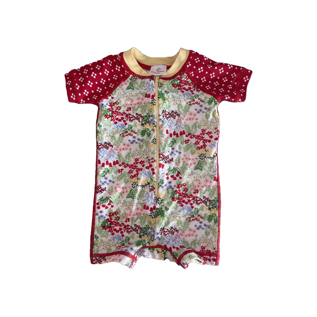 Hanna Andersson Girls Pink floral | pink | Red Swimwear Size: 3-6 months Pink floral | pink | Red