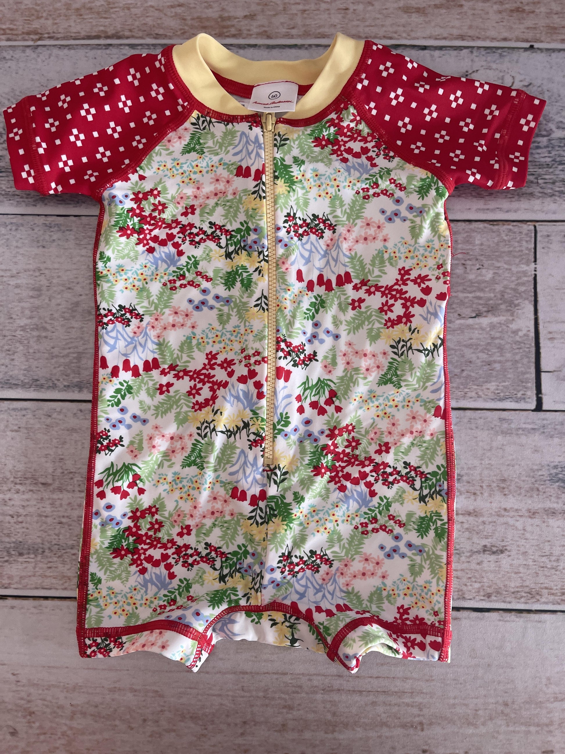Hanna Andersson Girls Pink floral | pink | Red Swimwear Size: 3-6 months Pink floral | pink | Red