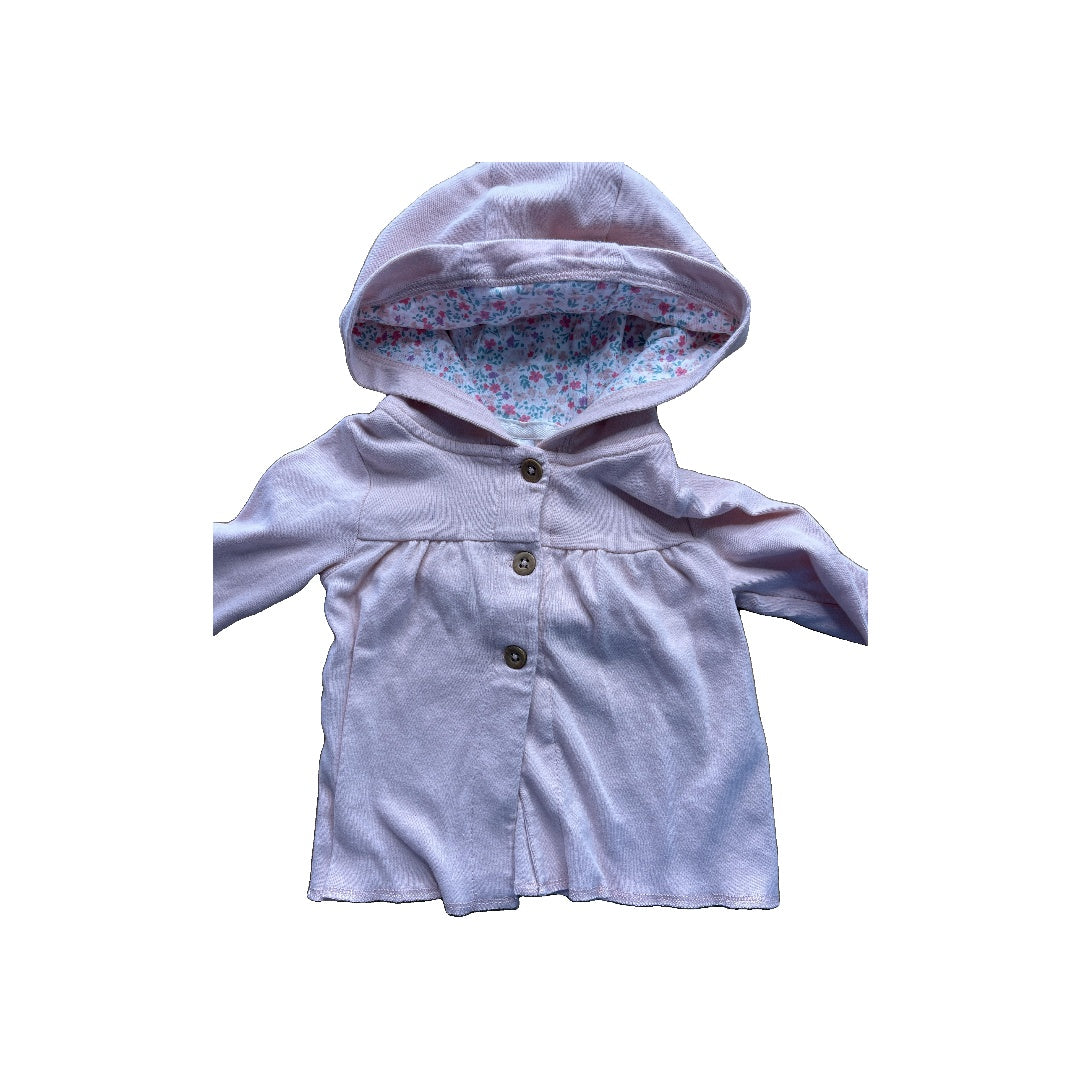 Carters Girls Pink floral | pink Hoodie Size: 6-9 months Pink floral | pink