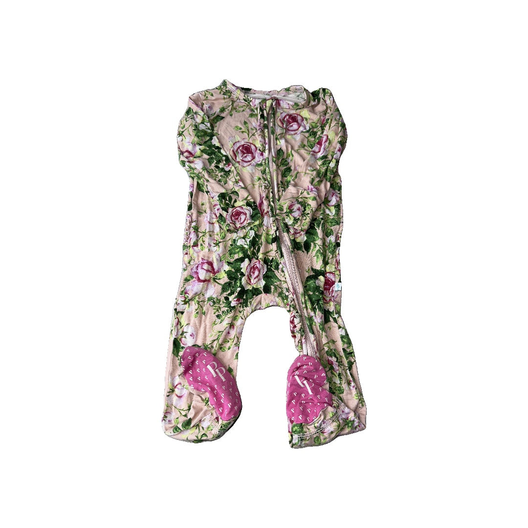 Posh Peanut Girls Pink floral | pink Pajamas Size: 18-24 months Pink floral | pink