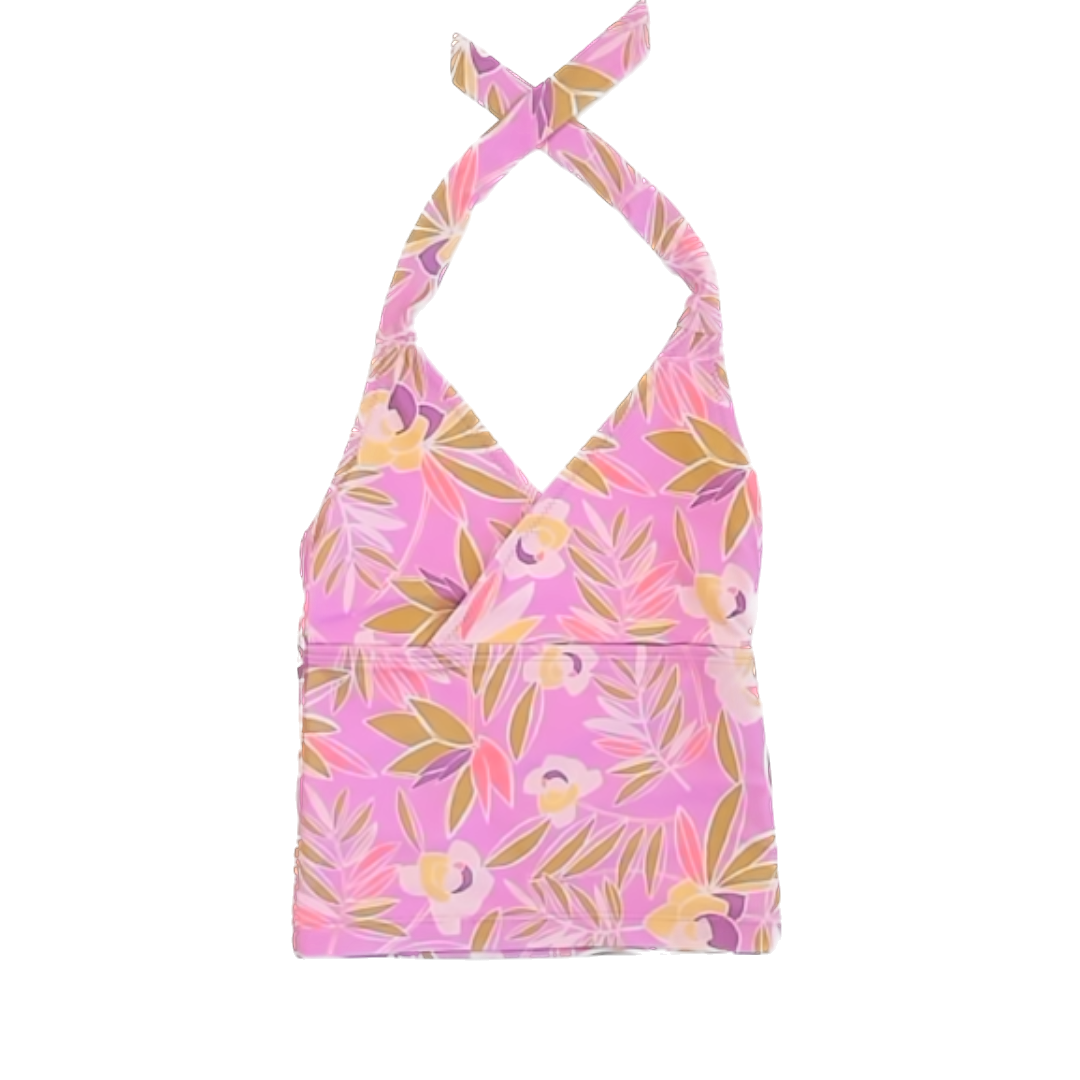 Tea Collection Girls Pink | Floral Top Swimwear Size: 6T Pink | Floral Top