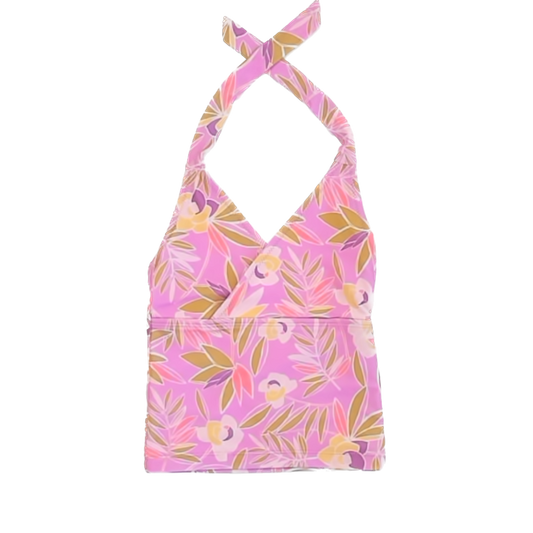 Tea Collection Girls Pink | Floral Top Swimwear Size: 6T Pink | Floral Top