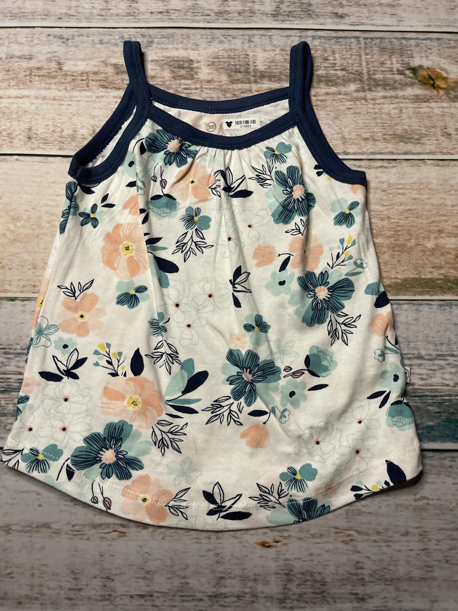 Honest co Girls Pink floral | White Tank Top Size: 2T Pink floral | White