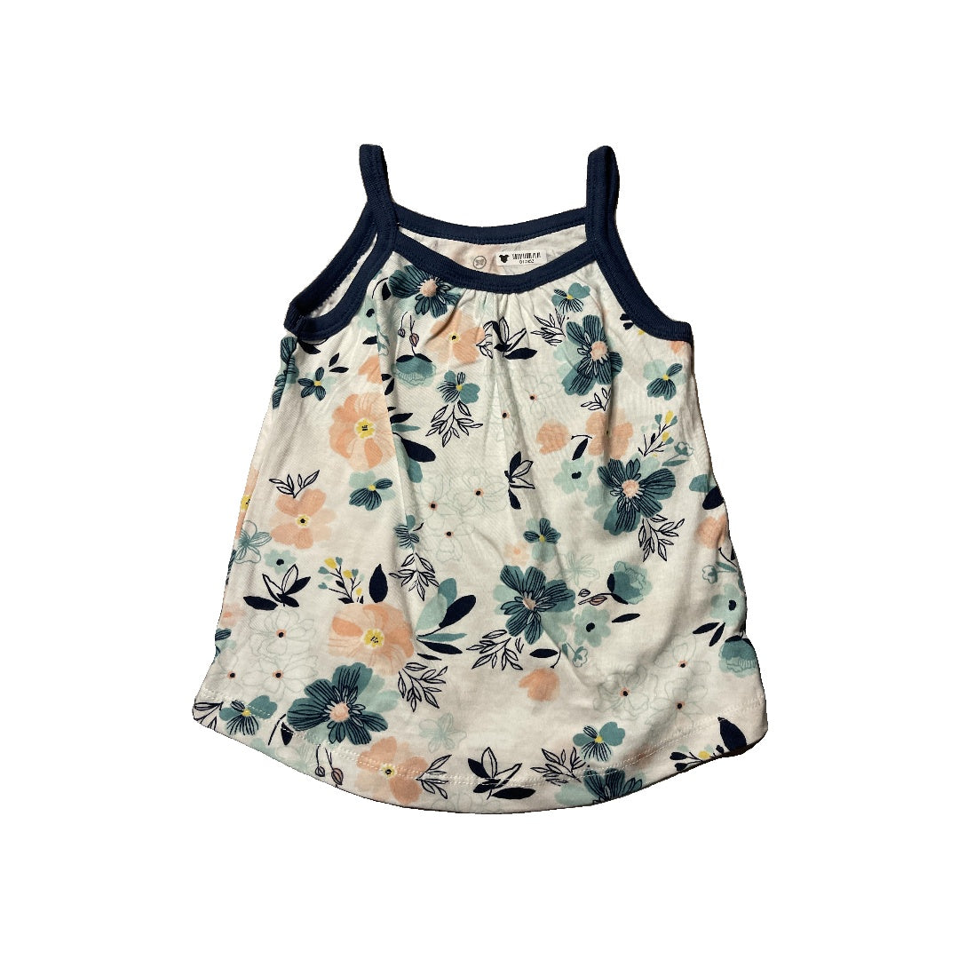 Honest co Girls Pink floral | White Tank Top Size: 2T Pink floral | White