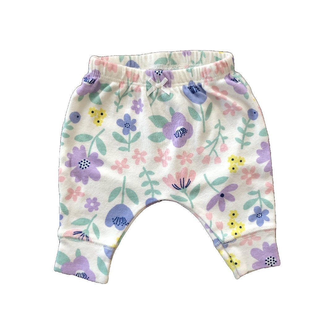 Carters Girls Pink floral | White Pants Size: Newborn Pink floral | White