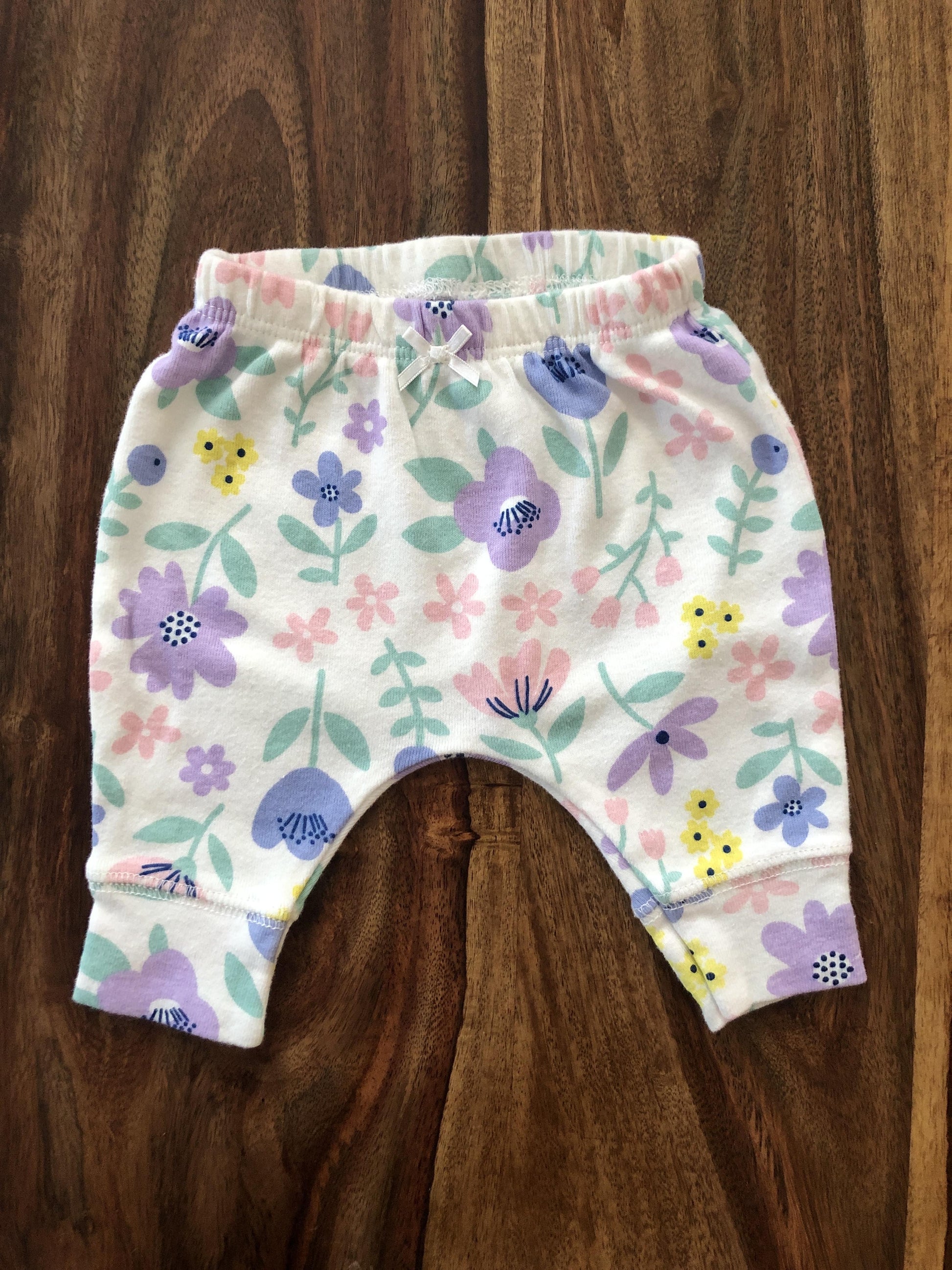 Carters Girls Pink floral | White Pants Size: Newborn Pink floral | White