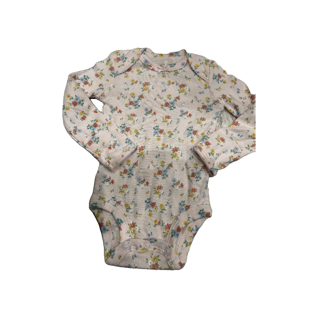Girls Pink floral | Yellow | Light Blue | pink Onesie Size: Newborn Pink floral | Yellow | Light Blue | pink