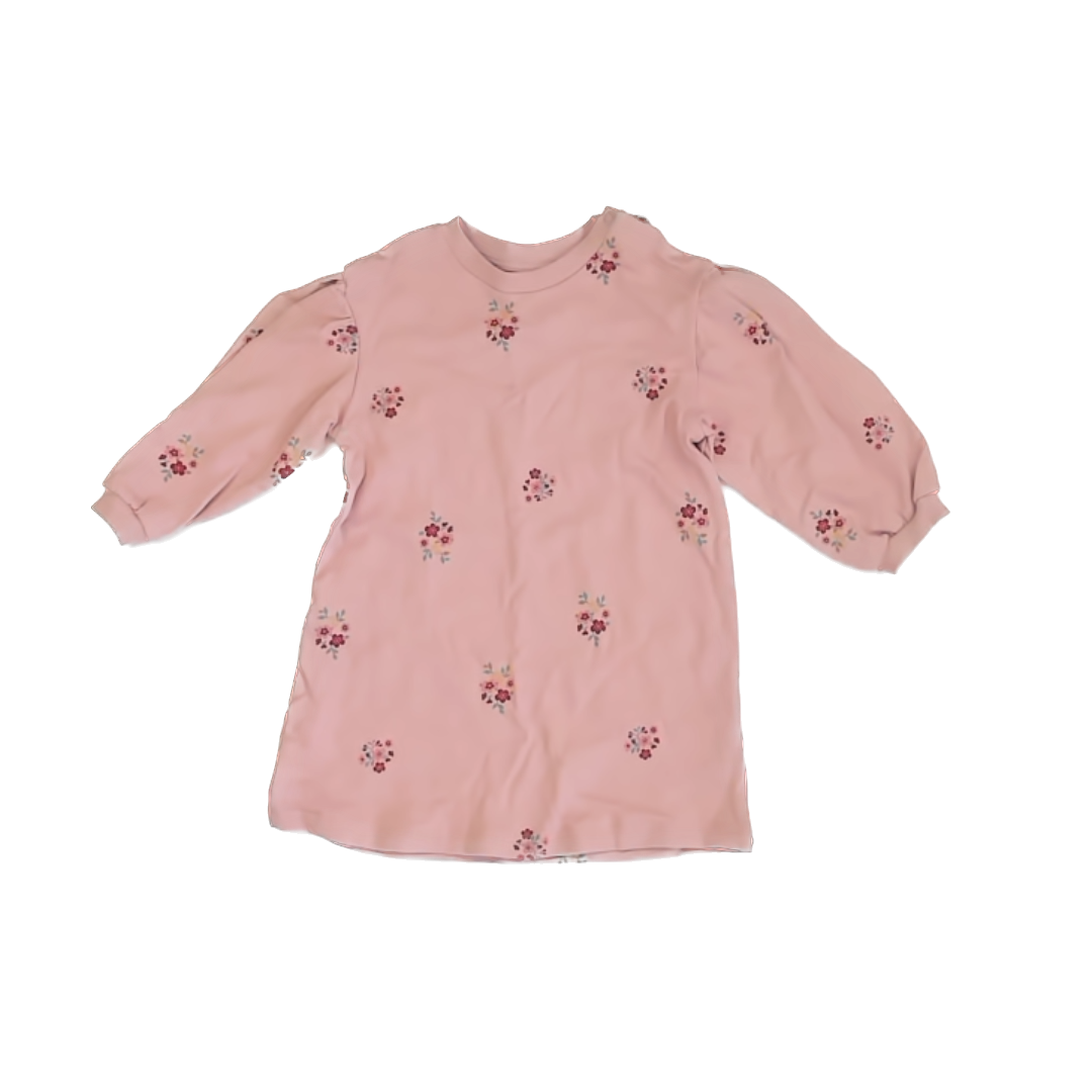H&M Girls Pink Floral Dress Size: 2T Pink Floral