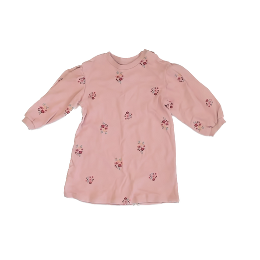 H&M Girls Pink Floral Dress Size: 2T Pink Floral