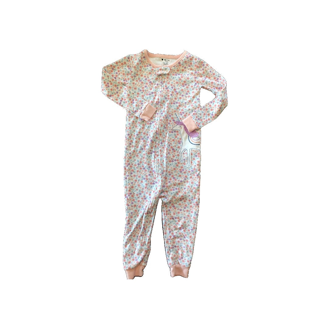 Carters Girls Pink floral Pajamas Size: 2 years Pink floral