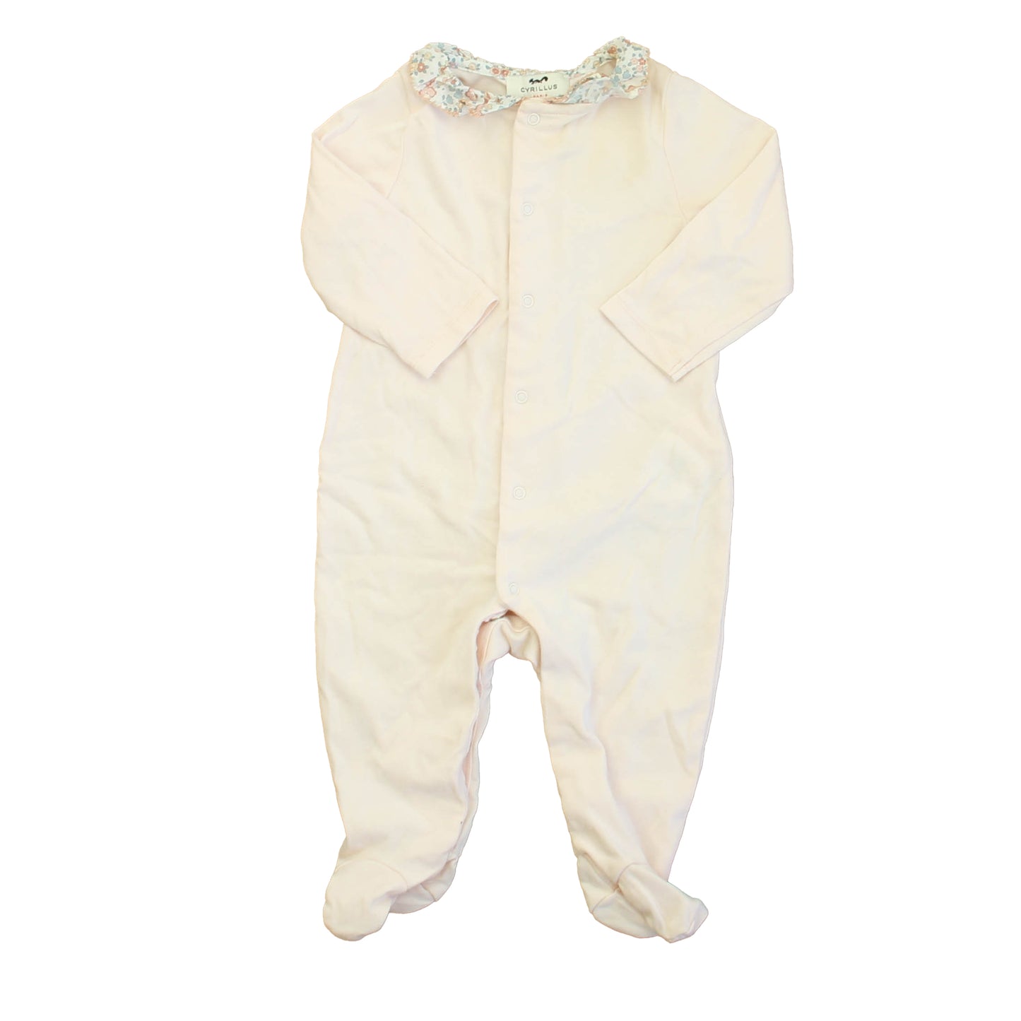 Cyrillus Boys Pink Floral Long Sleeve Outfit Size: 9 Months