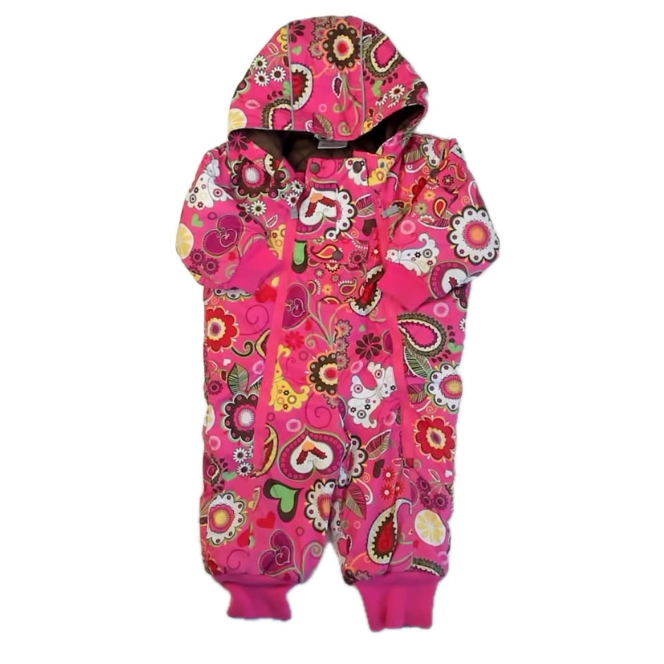 Hanna Andersson Girls Pink Floral Snowsuit Size: 18-24 Months Pink Floral