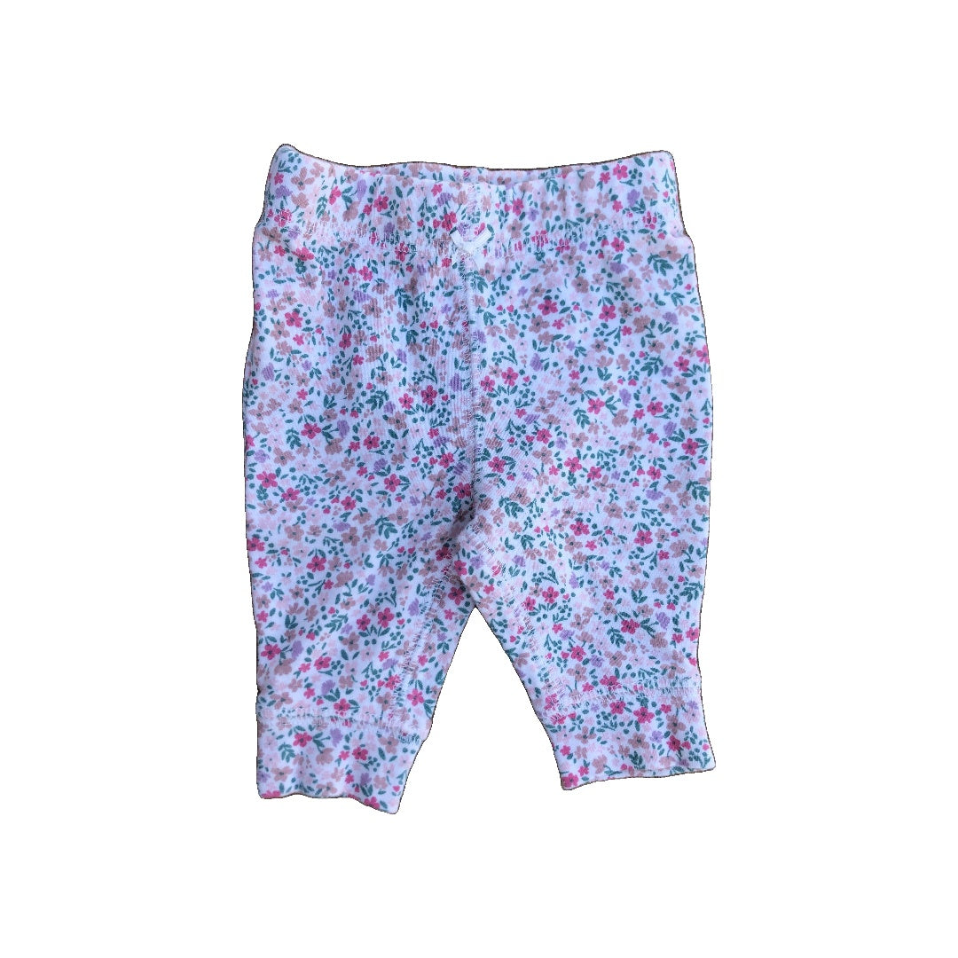 Carters Girls Pink floral Pants Size: Newborn Pink floral