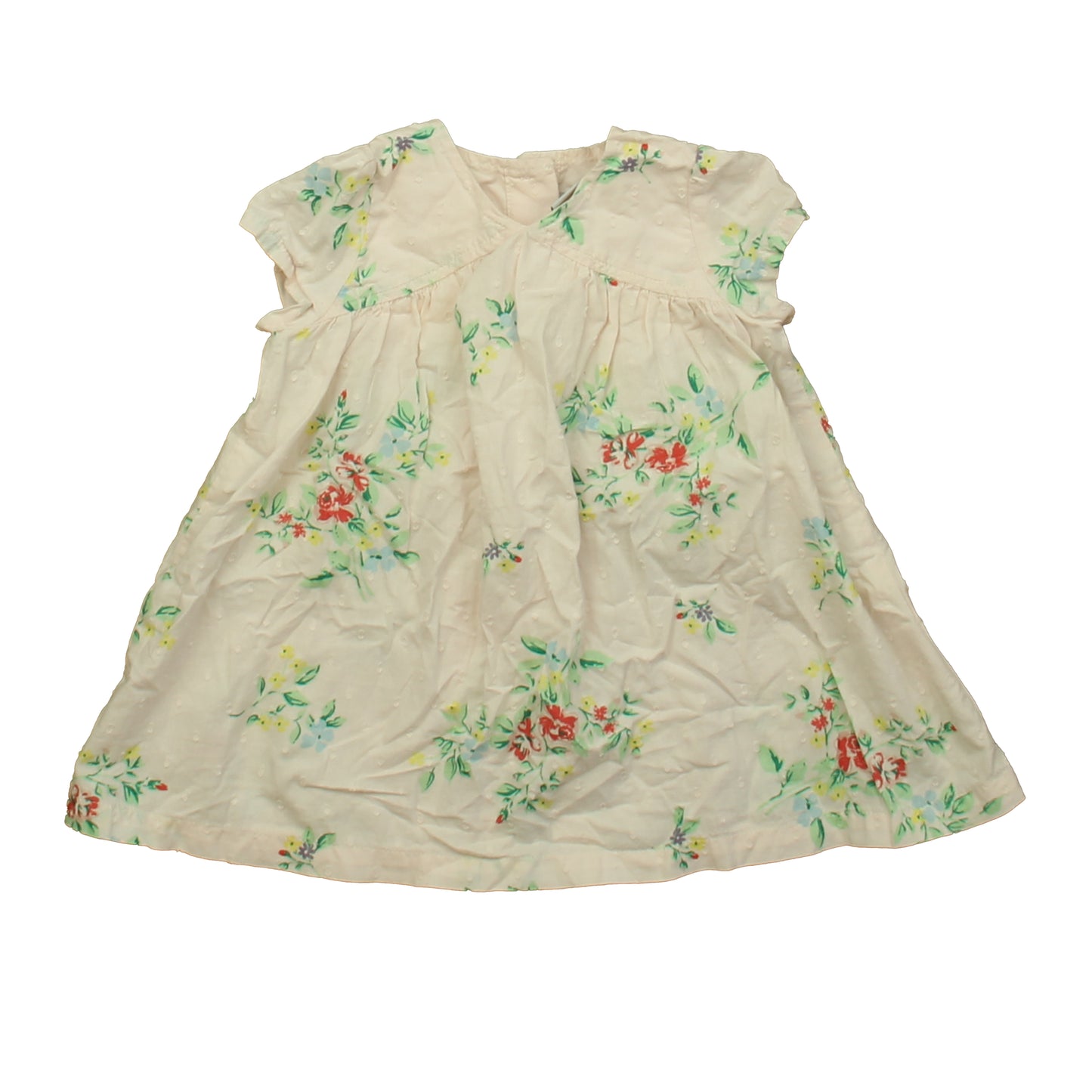 Petit Bateau Girls Pink Floral Dress Size: 3 Months