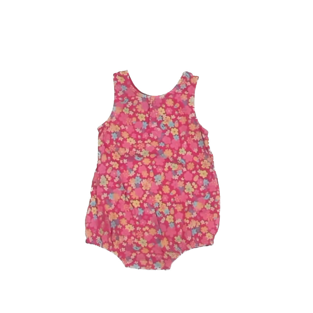 Sergent Major Girls Pink Floral Onesie Size: 2T Pink Floral