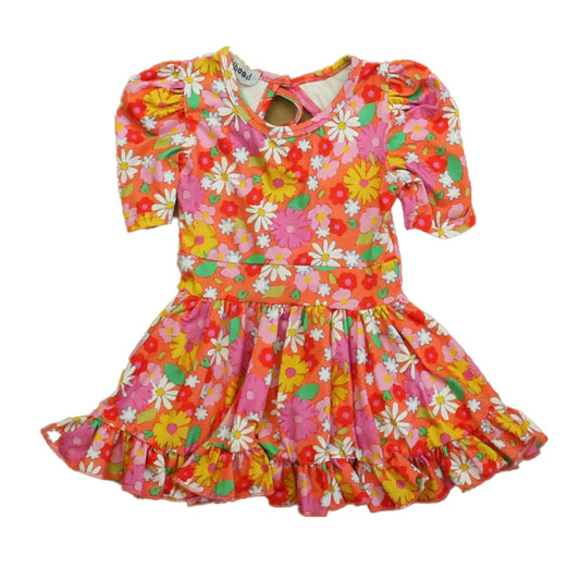 GirlHood Girls Pink Floral Dress Size: 12-18 Months
