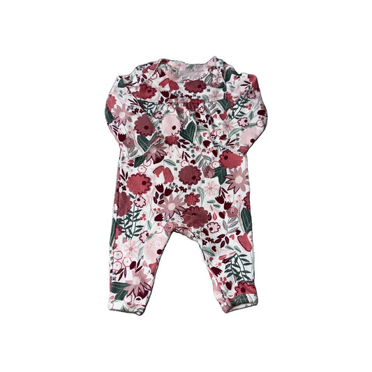 Carters Girls Pink floral Long Sleeve Outfit Size: Newborn Pink floral