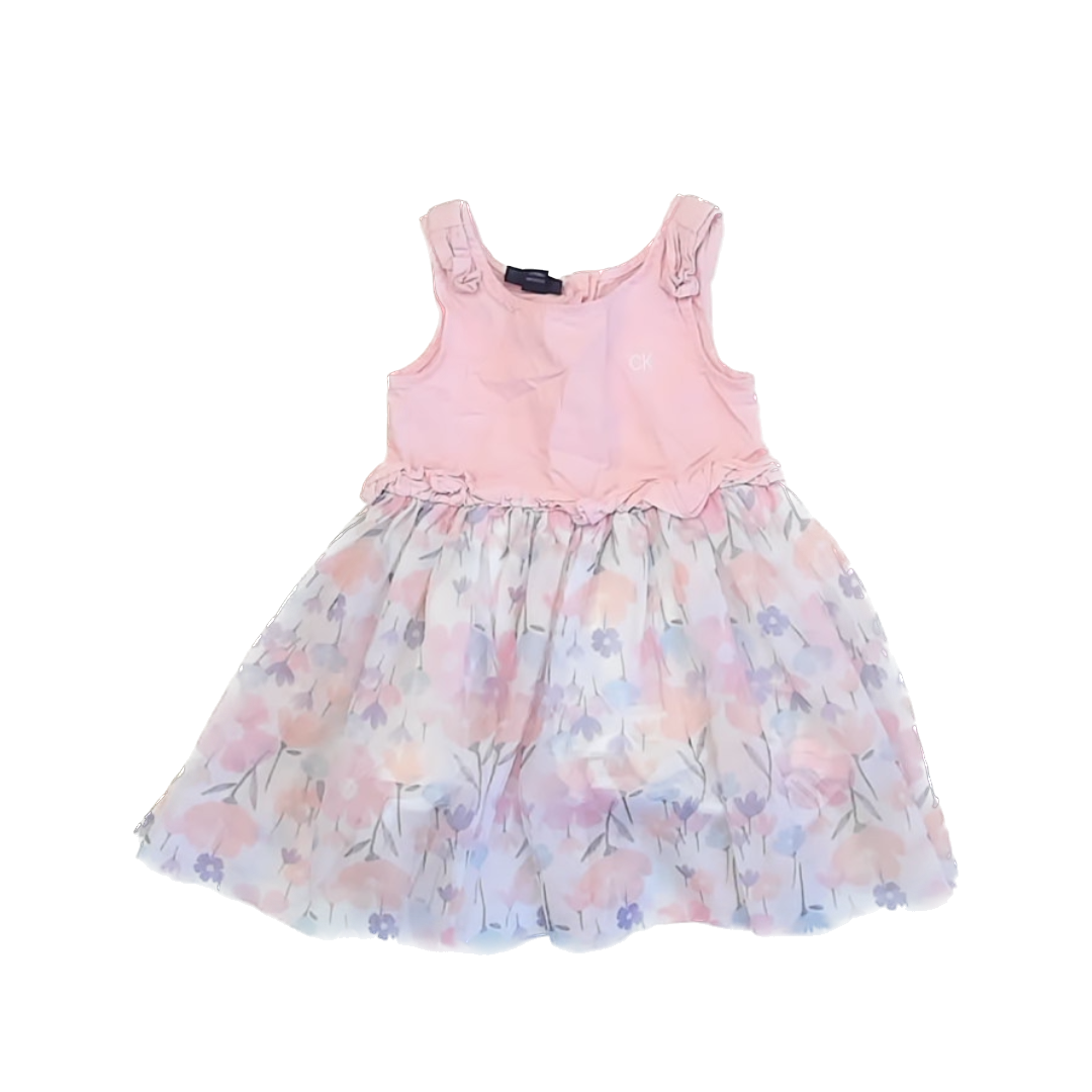 Calvin Klein Jeans Girls Pink | Floral Dress Size: 3T Pink | Floral