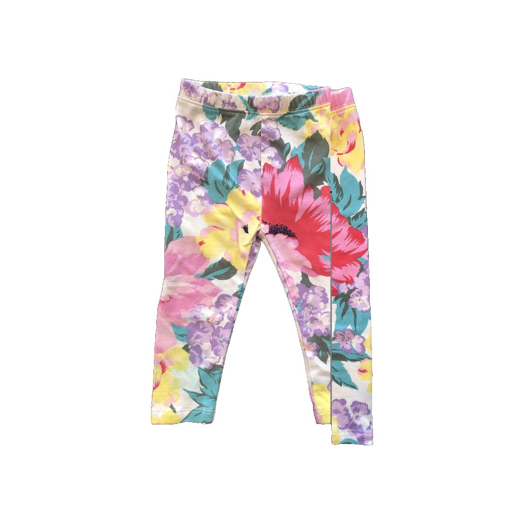 Gap Girls Pink floral Pants Size: 12-18 months Pink floral