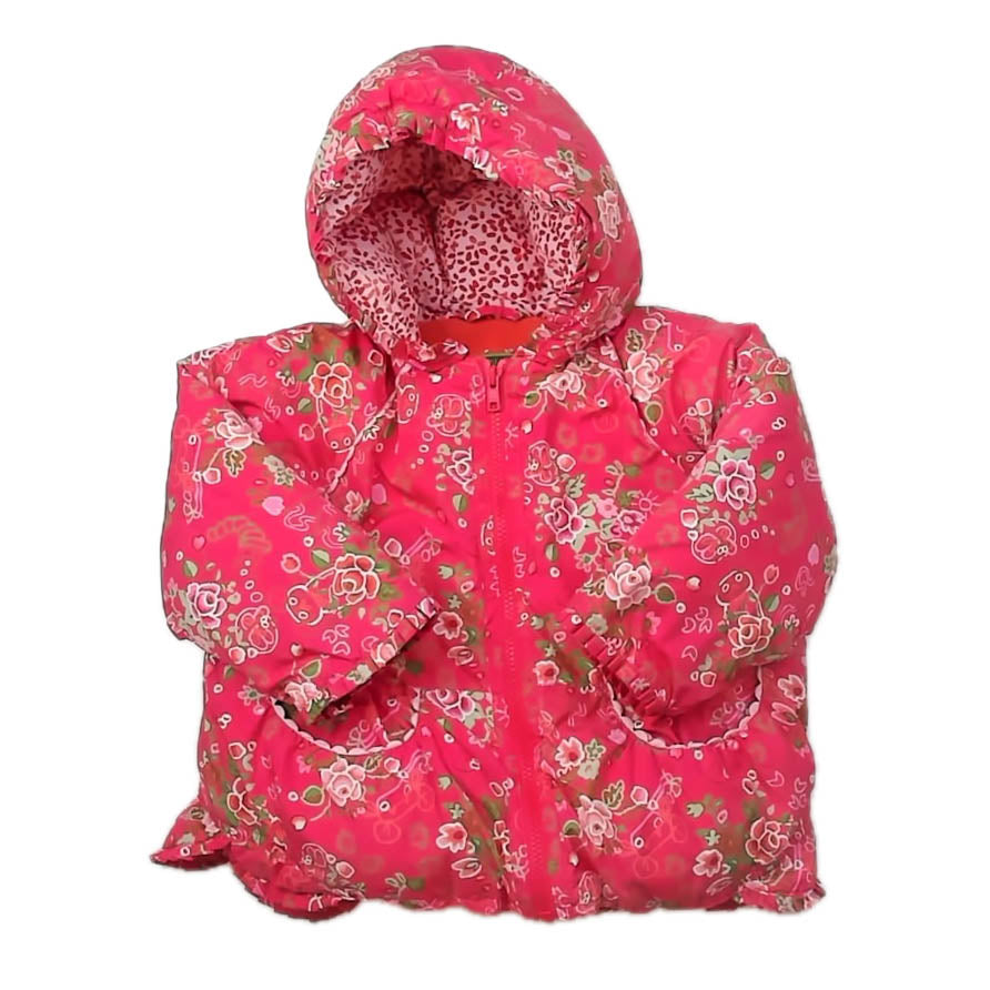 Oilily Girls Pink Floral Jacket Size: 3T Pink Floral