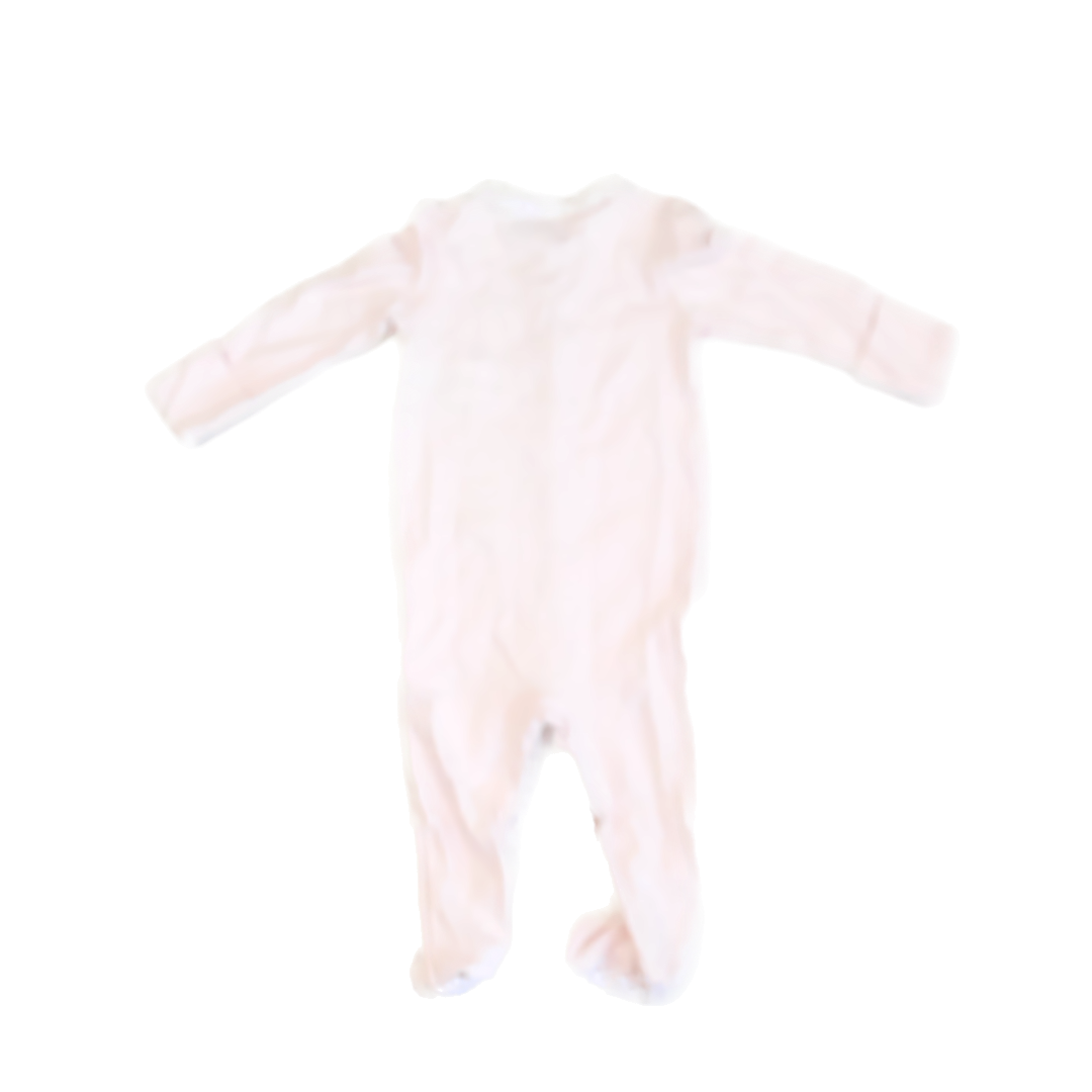 Ralph Lauren Girls Pink Floral 1-piece footed Pajamas Size: 9 Months Pink Floral
