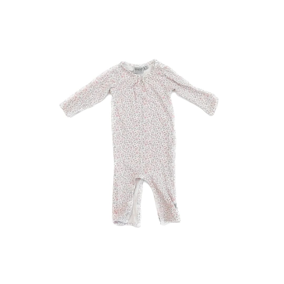 Wheat Girls Pink Floral Long Sleeve Outfit Size: 3 Months Pink Floral
