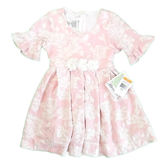 Bonnie Jean Girls Pink Floral Dress Size: 6 Years Pink Floral