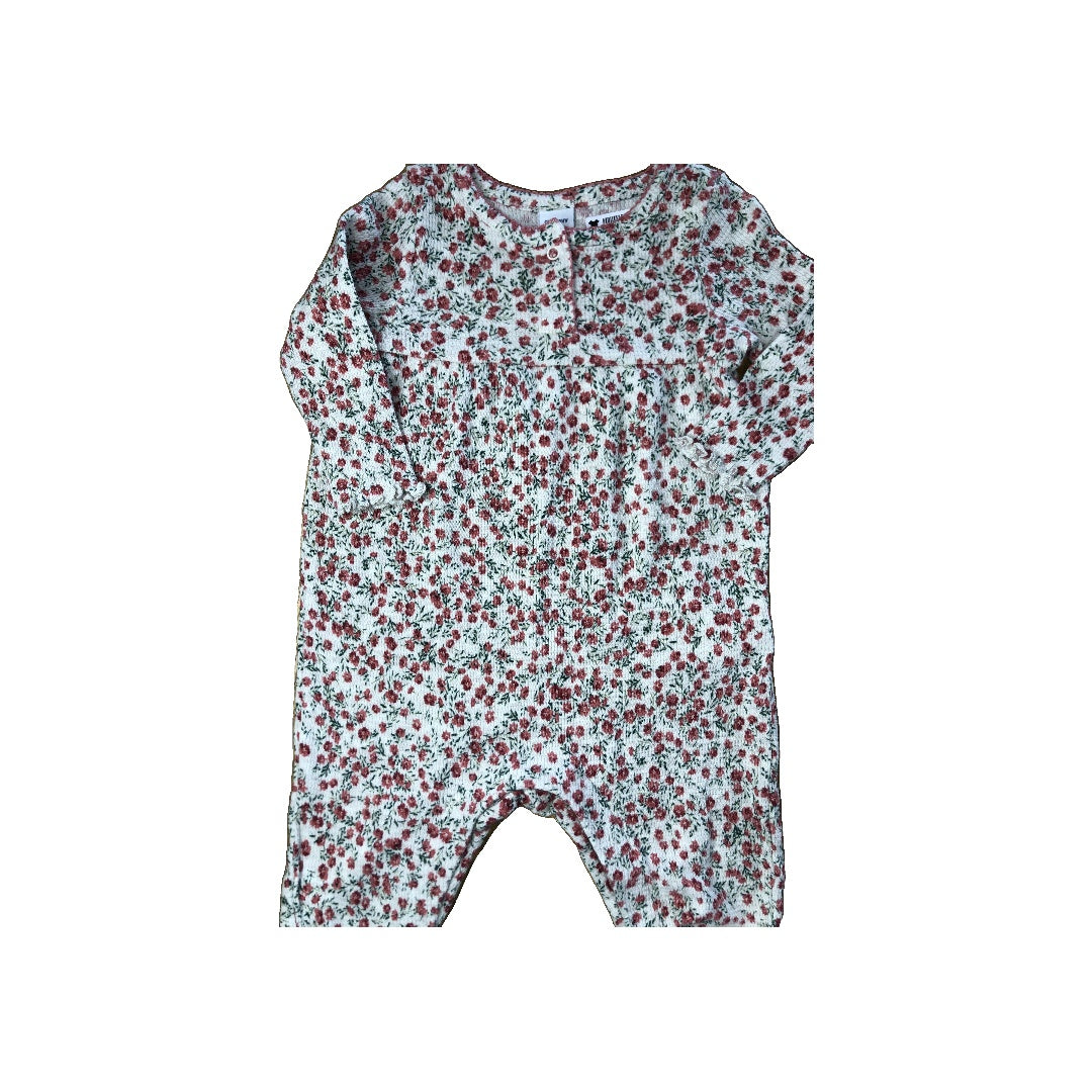 Old Navy Girls Pink floral Long Sleeve Outfit Size: 3-6 months Pink floral