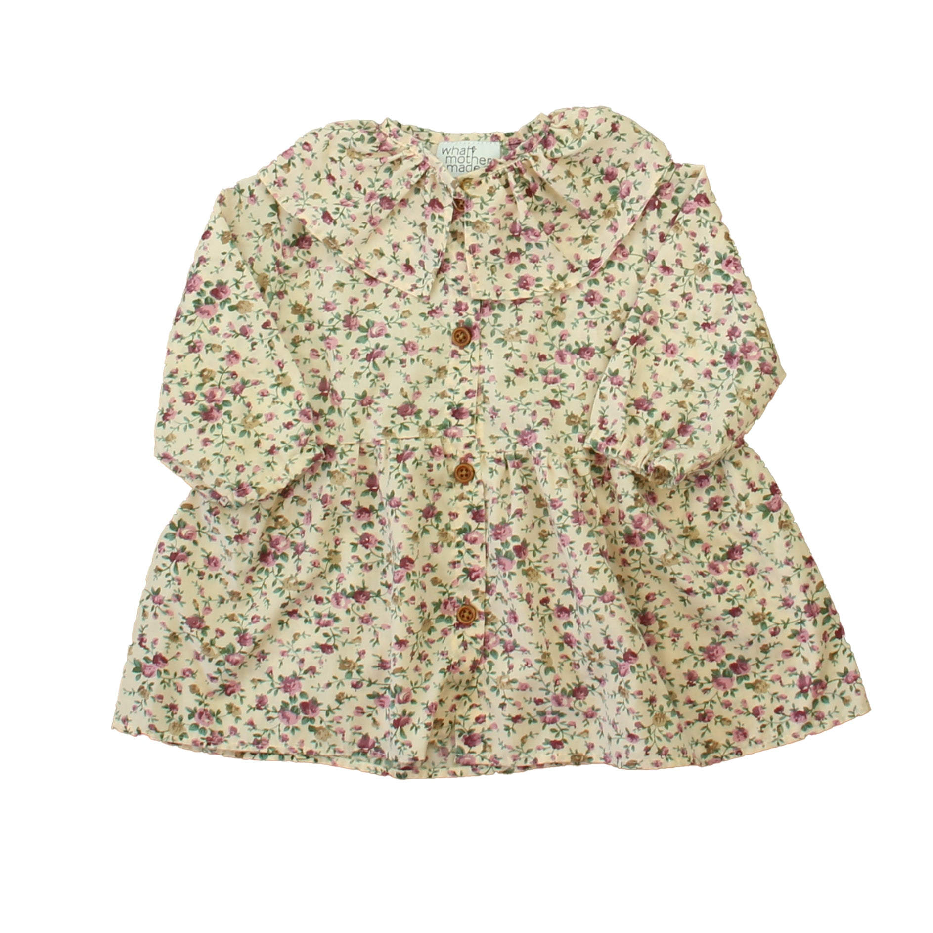 What Mother Made Girls Pink Floral Dress Size: 12-18 Months Pink Floral