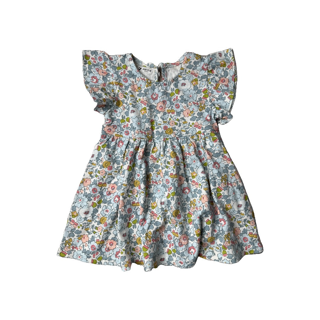 Pureborn Girls Pink floral Dress Size: 3-6 months Pink floral