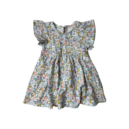 Pureborn Girls Pink floral Dress Size: 3-6 months Pink floral
