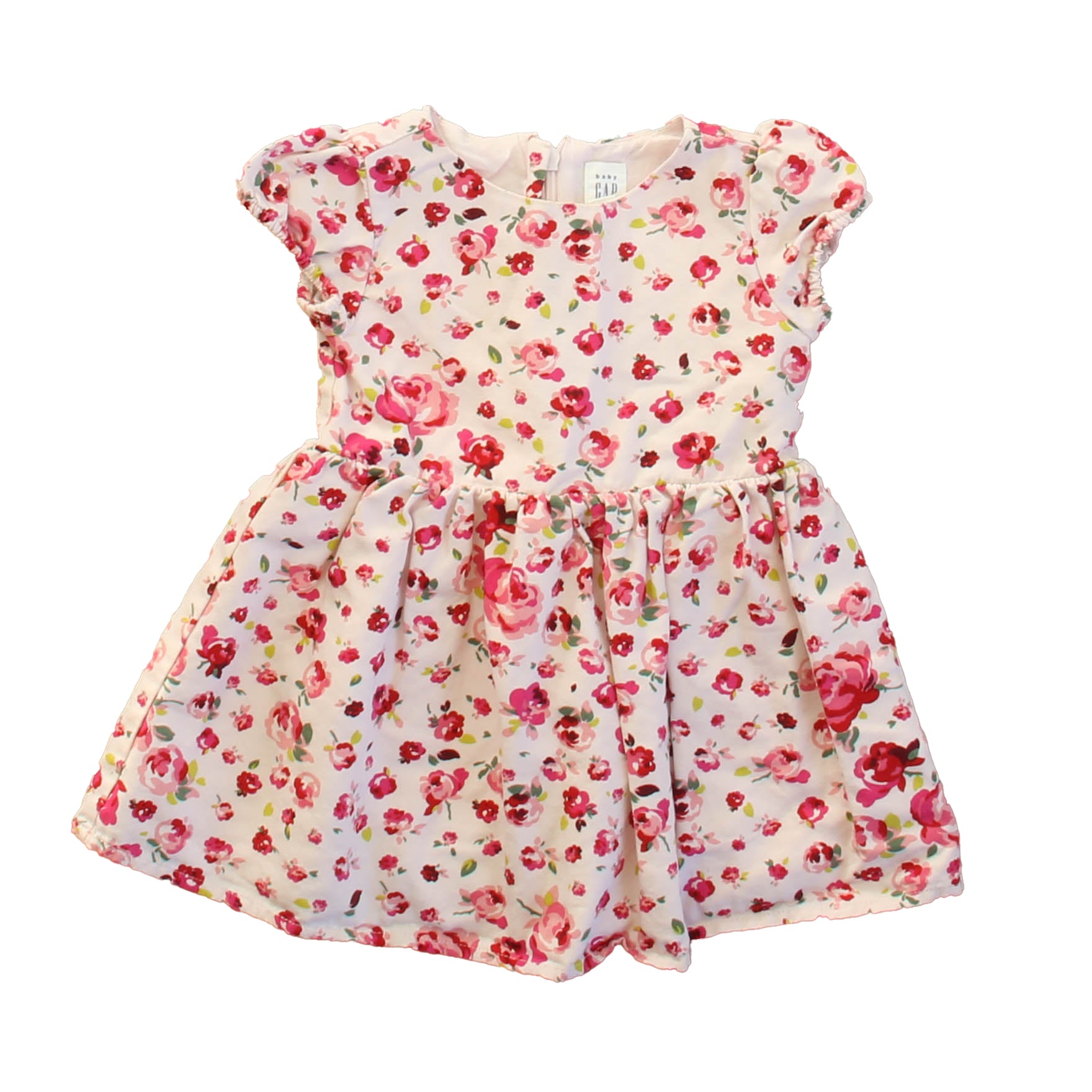 Gap Girls Pink Floral Dress Size: 18-24 Months Pink Floral