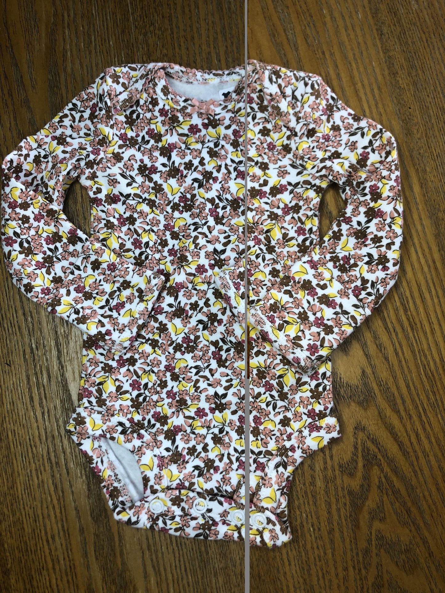 Carters Girls Pink floral Onesie Size: 3 months Pink floral