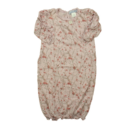 Feather Baby Girls Pink Floral Nightgown Size: 3-6 Months