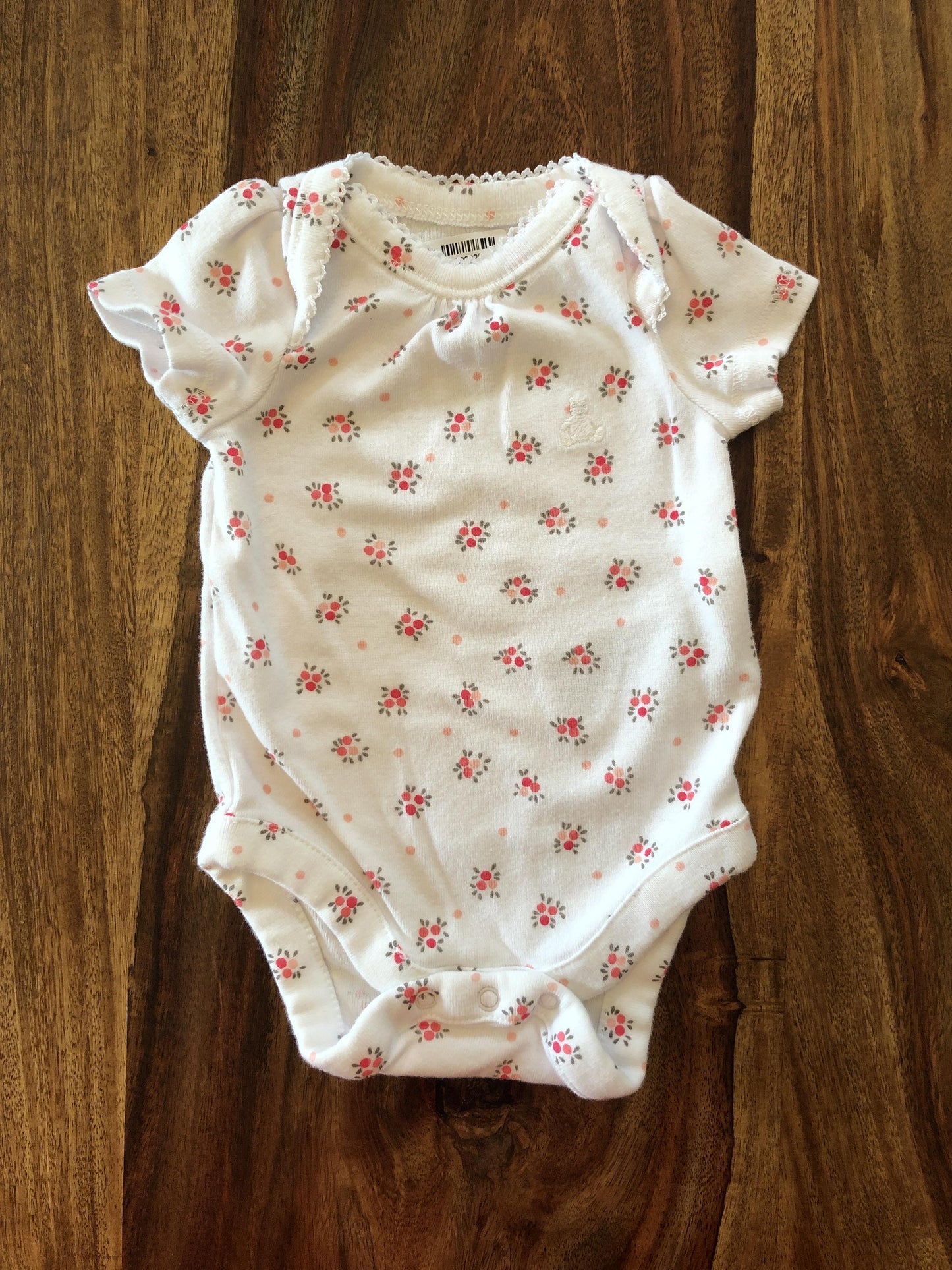 Gap Girls Pink floral Onesie Size: Newborn Pink floral
