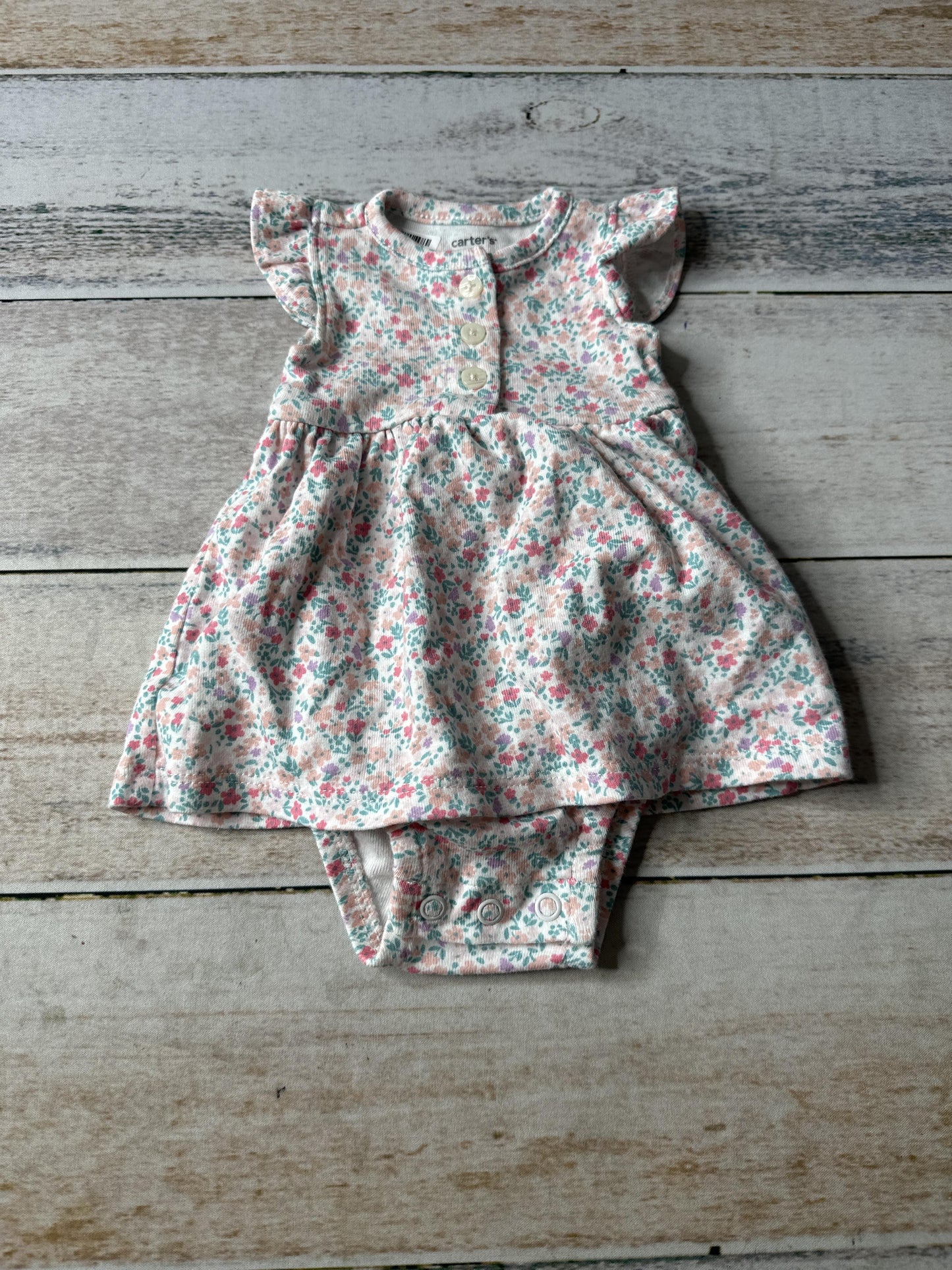 Carters Girls Pink floral Dress Size: Newborn Pink floral