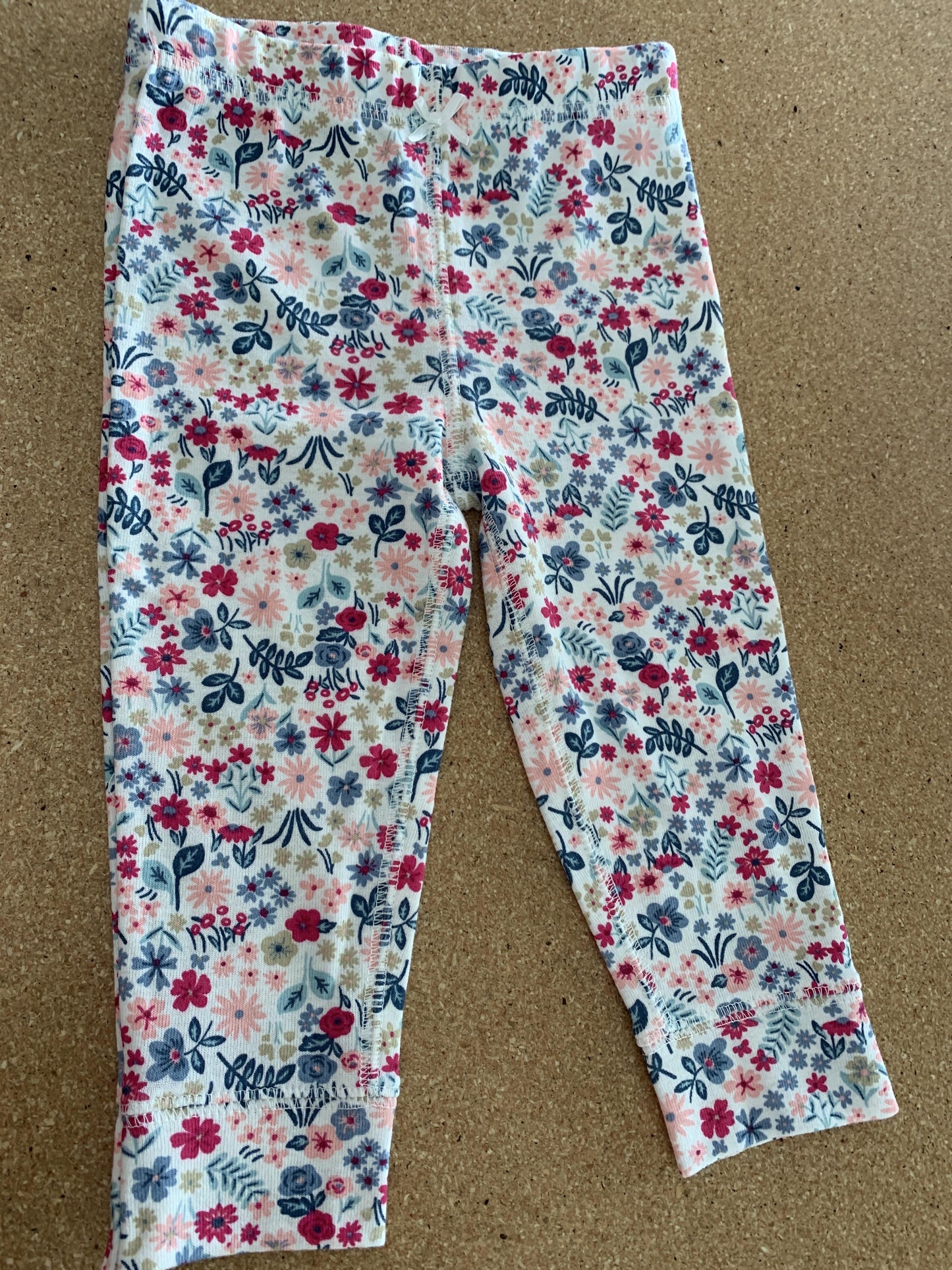 Carters Girls Pink floral Pants Size: 9 months Pink floral