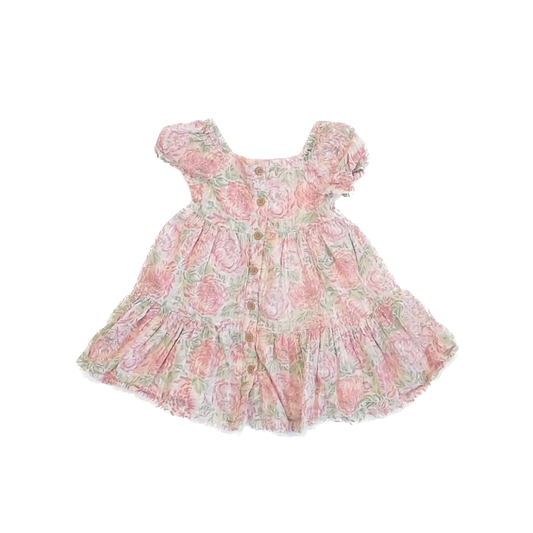 Joie Girls Pink Floral Dress Size: 2T Pink Floral
