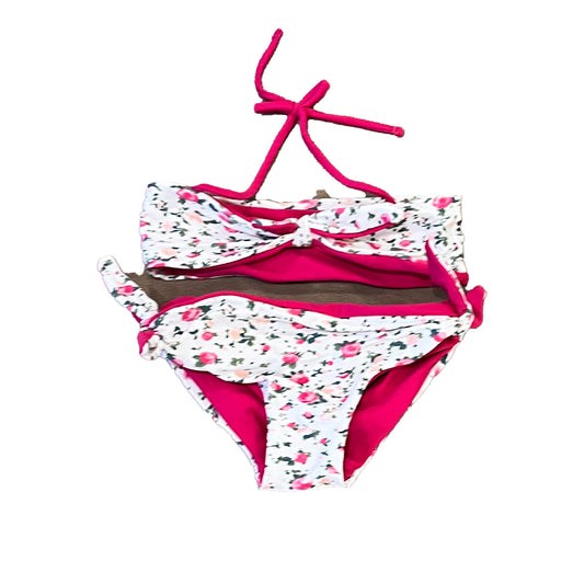 Dolce & Gabbana Girls Pink Floral 2-piece Swimsuit Size: 9-12 Months Pink Floral